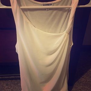 Express Asymmetrical off white tank top